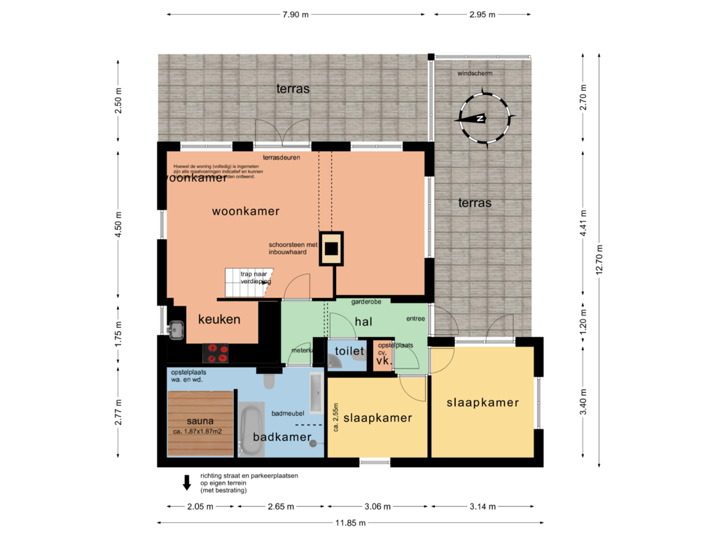 Bekijk plattegrond van Beganegrond van Roggeslootweg 95