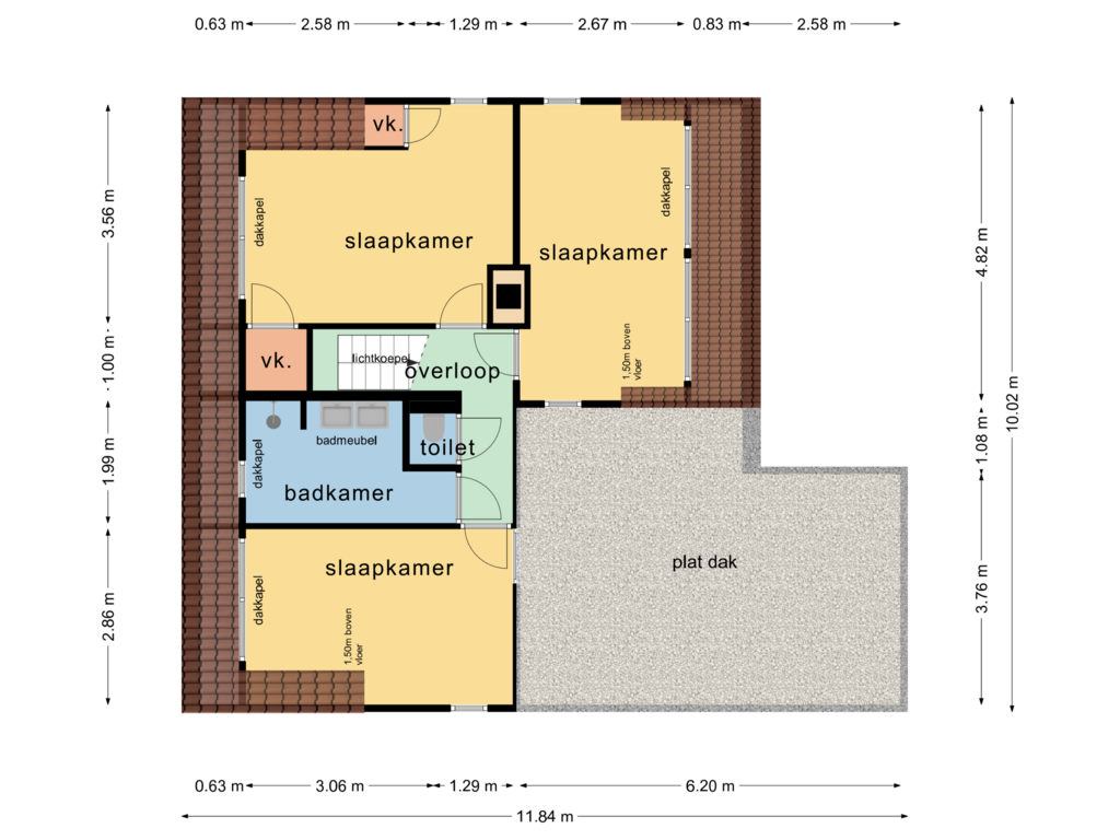 Bekijk plattegrond van Verdieping van Roggeslootweg 95