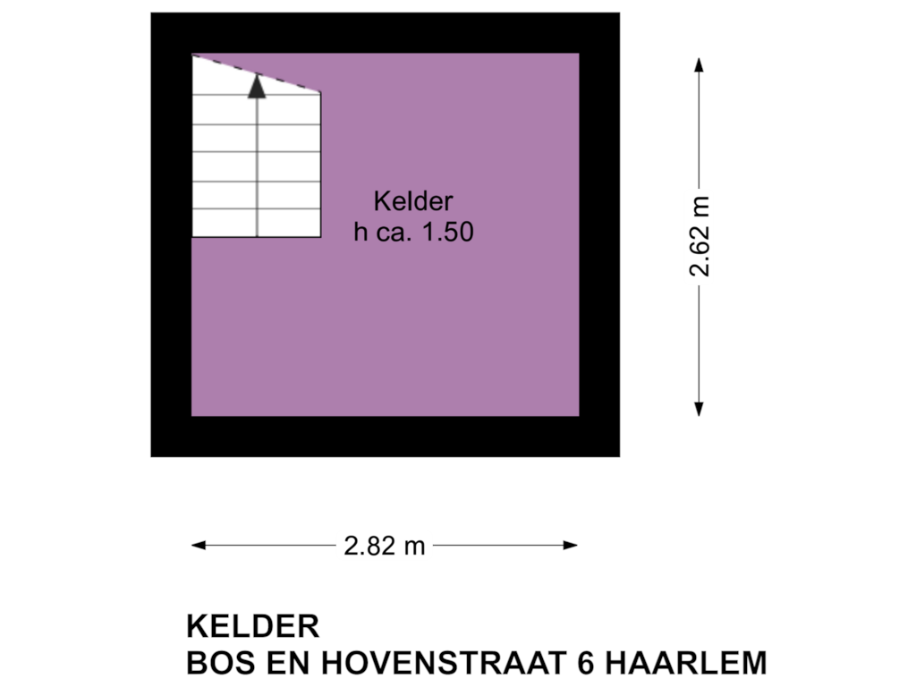 Bekijk plattegrond van Kelder van Bos en Hovenstraat 6