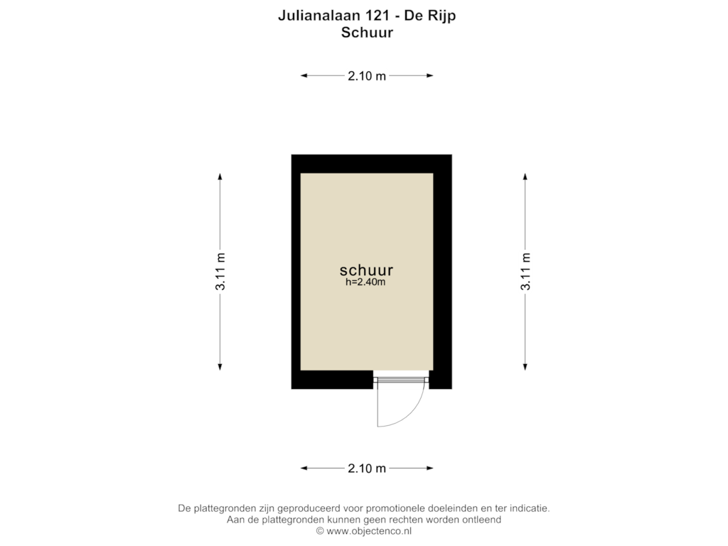 View floorplan of SCHUUR of Julianalaan 121