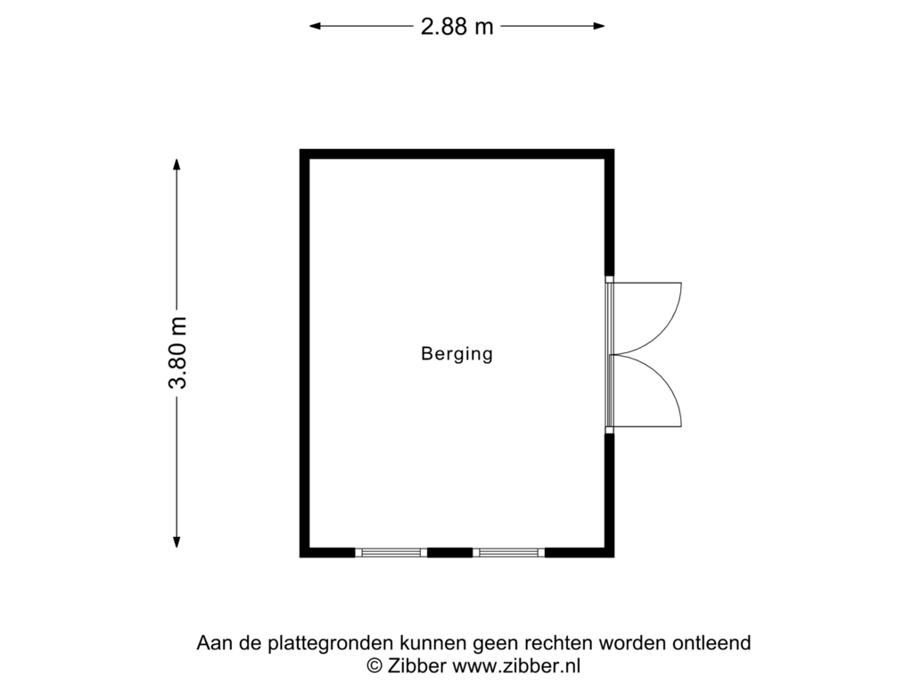 View floorplan of Berging of Steenenburg 9