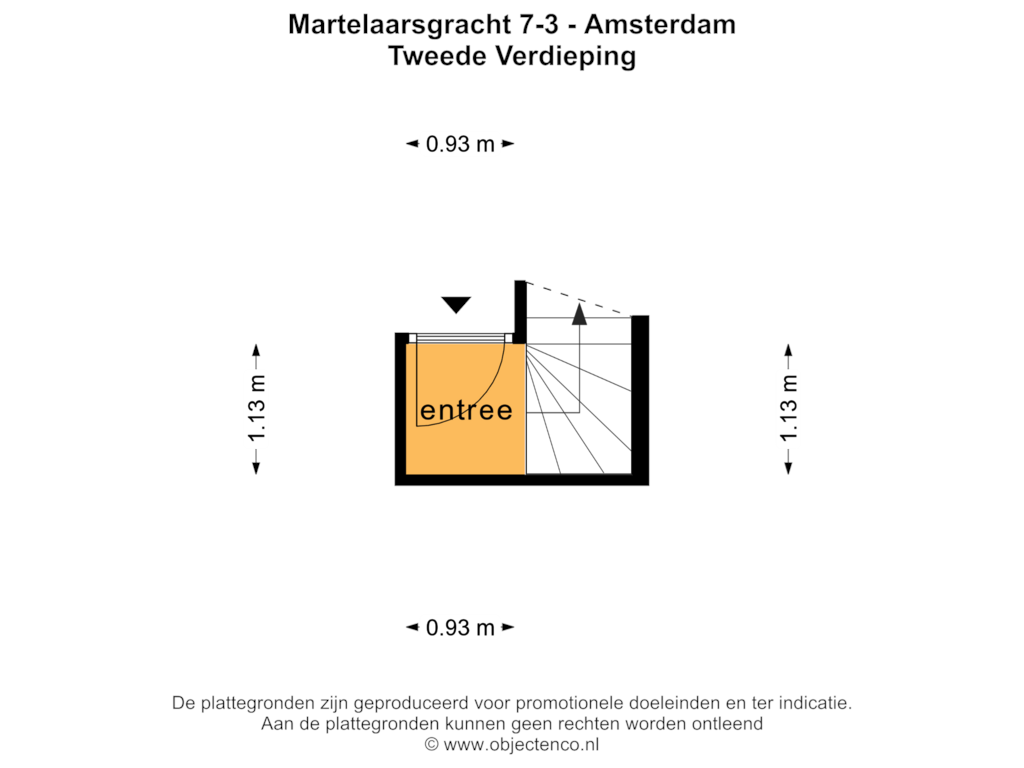 Bekijk plattegrond van TWEEDE VERDIEPING van Martelaarsgracht 7-3