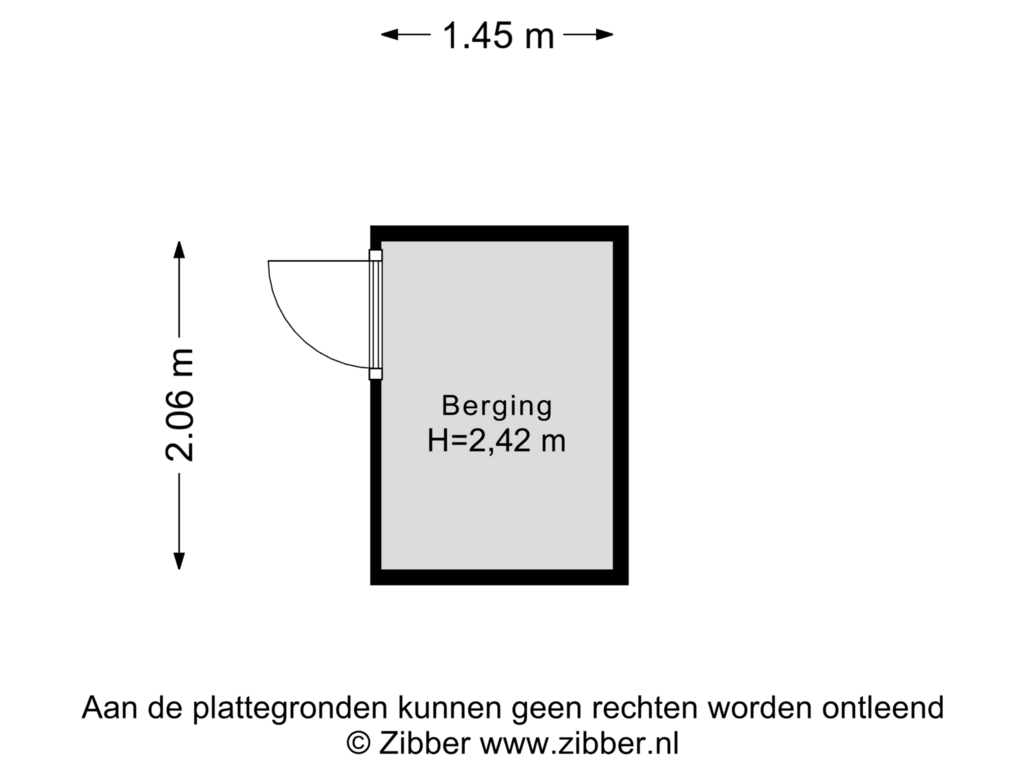 Bekijk plattegrond van Berging van Den Uylsingel 135