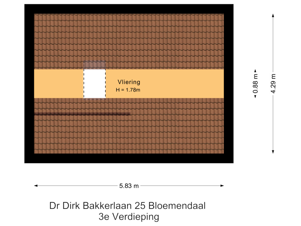 Bekijk plattegrond van 3e Verdieping van Dr. Dirk Bakkerlaan 25