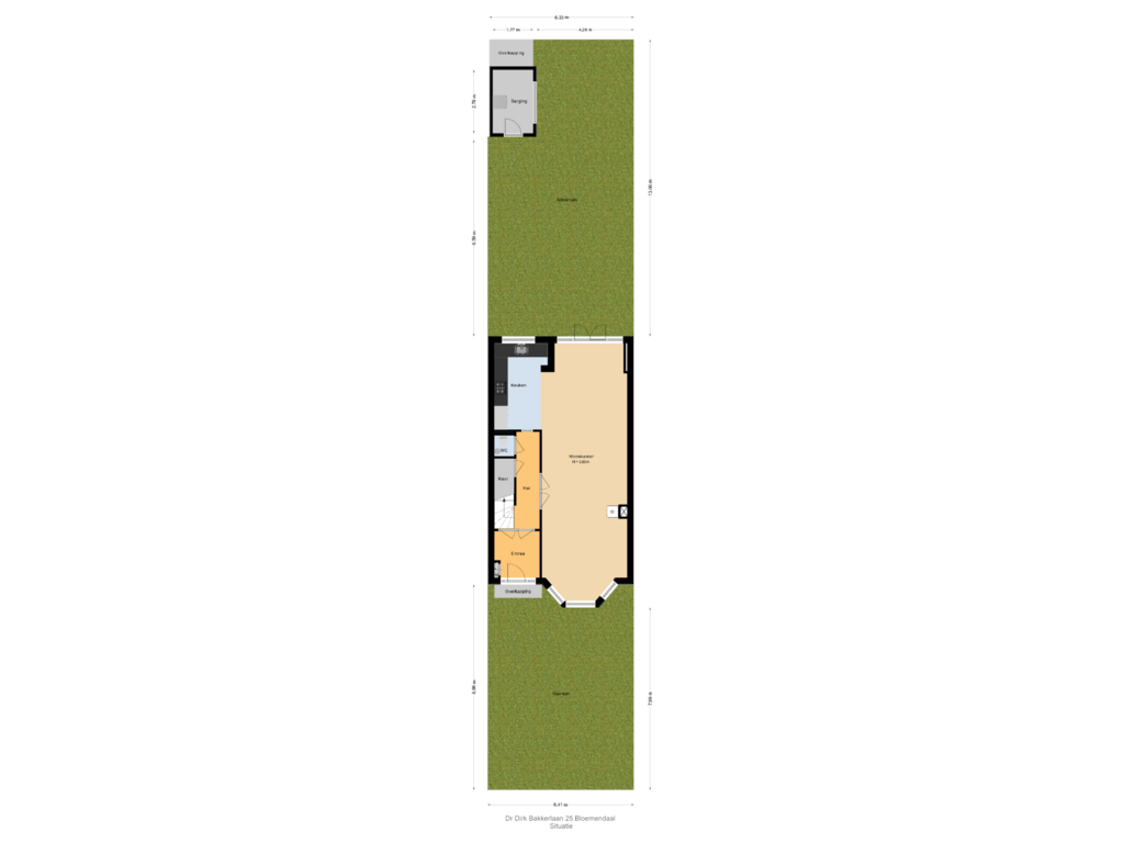 Bekijk plattegrond van Situatie van Dr. Dirk Bakkerlaan 25