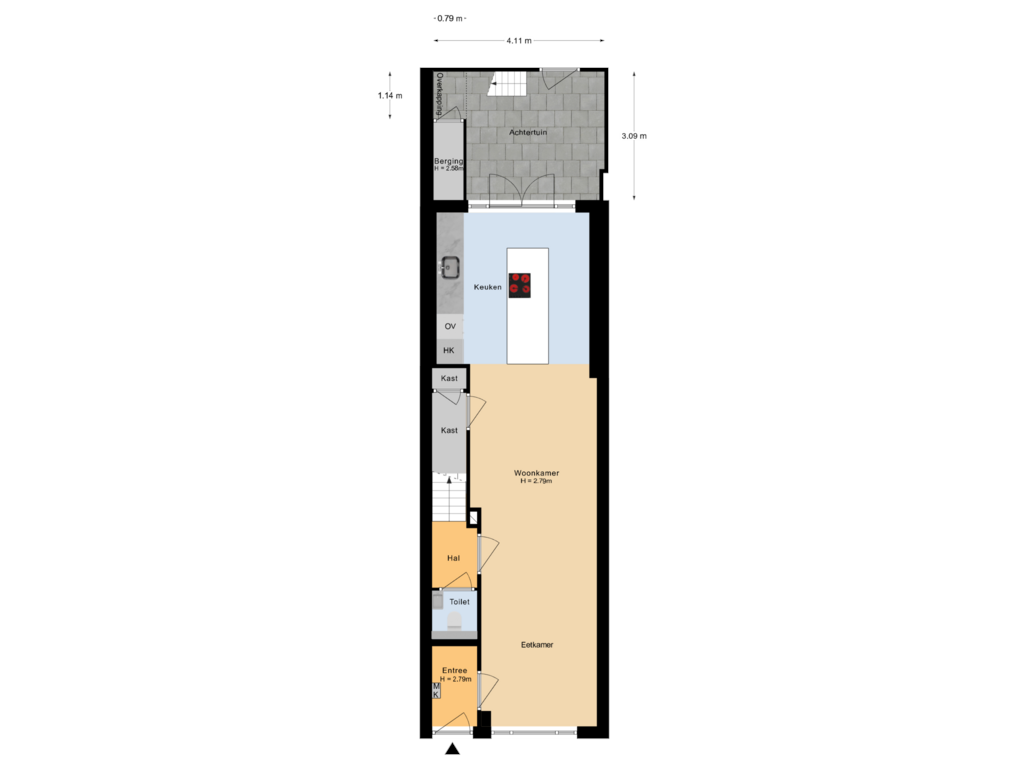 Bekijk plattegrond van Situatie van Zwartewater 9-G