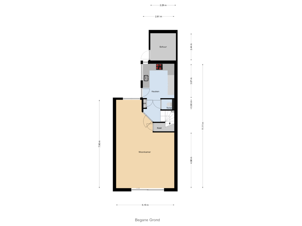 Bekijk plattegrond van Begane Grond van Tulpstraat 13