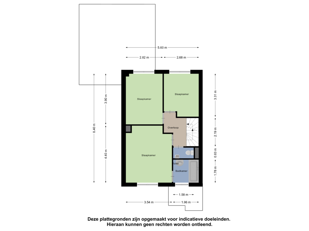 Bekijk plattegrond van Eerste Verdieping van Vicarije 15