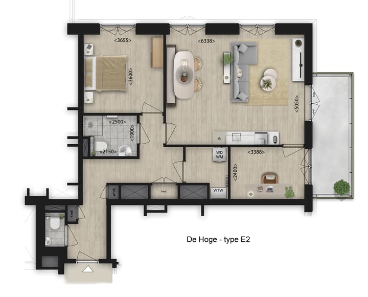 Foto 5 van 3-Kamer appartement (Bouwnr. 10.05)