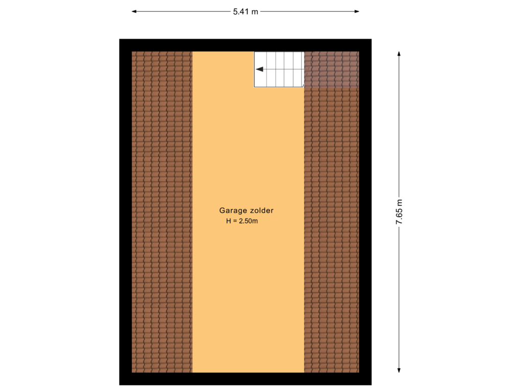 Bekijk plattegrond van Garage zolder van Delwijnsestraat 18