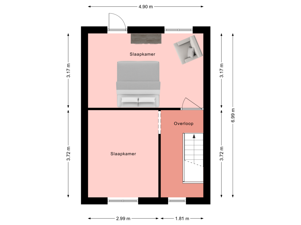 Bekijk plattegrond van floor 1 van Badhuisweg 2