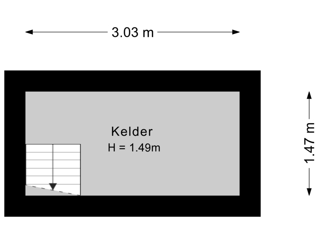 View floorplan of Kelder of Zandweg 35