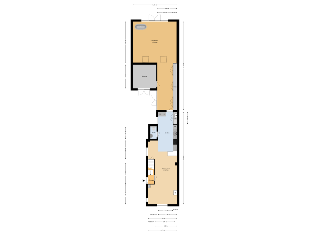 View floorplan of Begane grond of Zandweg 35