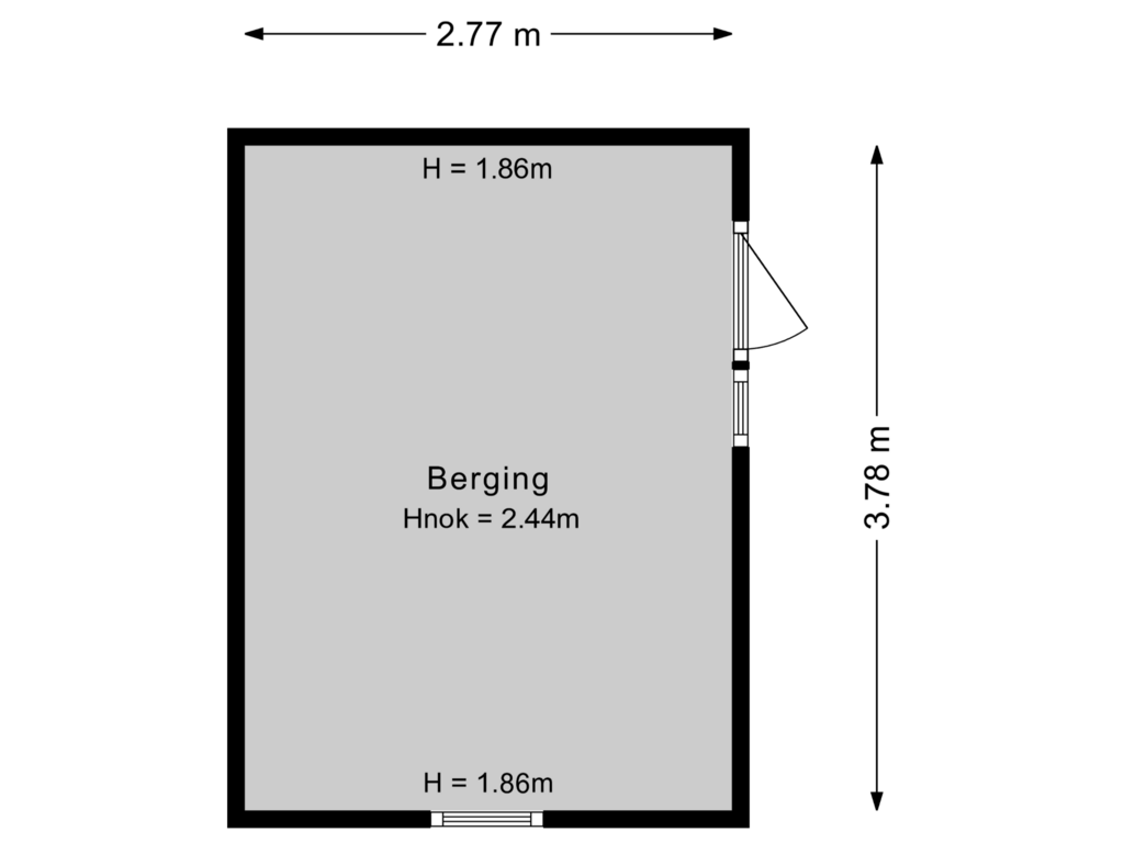 View floorplan of Berging of Zandweg 35