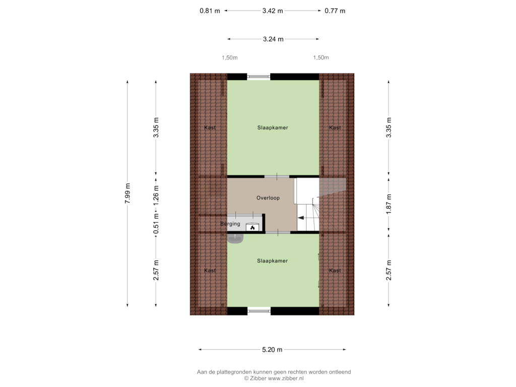 Bekijk plattegrond van Tweede Verdieping van Gootepad 14