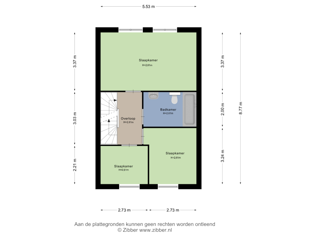 Bekijk plattegrond van Eerste Verdieping van Mr G Groen van Prinstererlaan 1-G