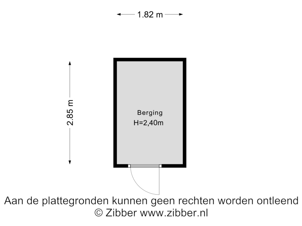 Bekijk plattegrond van Berging van Mr G Groen van Prinstererlaan 1-G