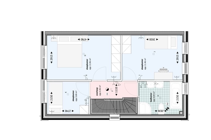 Bekijk foto 13 van 2 onder 1 kapwoningen (Bouwnr. 4)