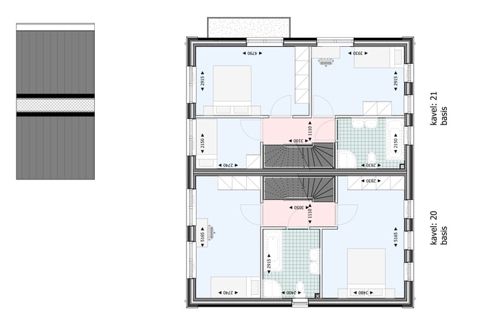 Bekijk foto 8 van 2 onder 1 kapwoningen (Bouwnr. 20)