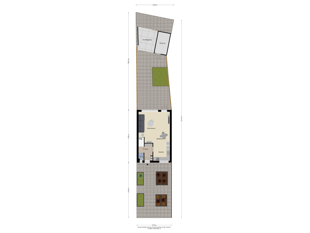 Bekijk plattegrond van Begane grond Tuin van Bandeliersberg 163