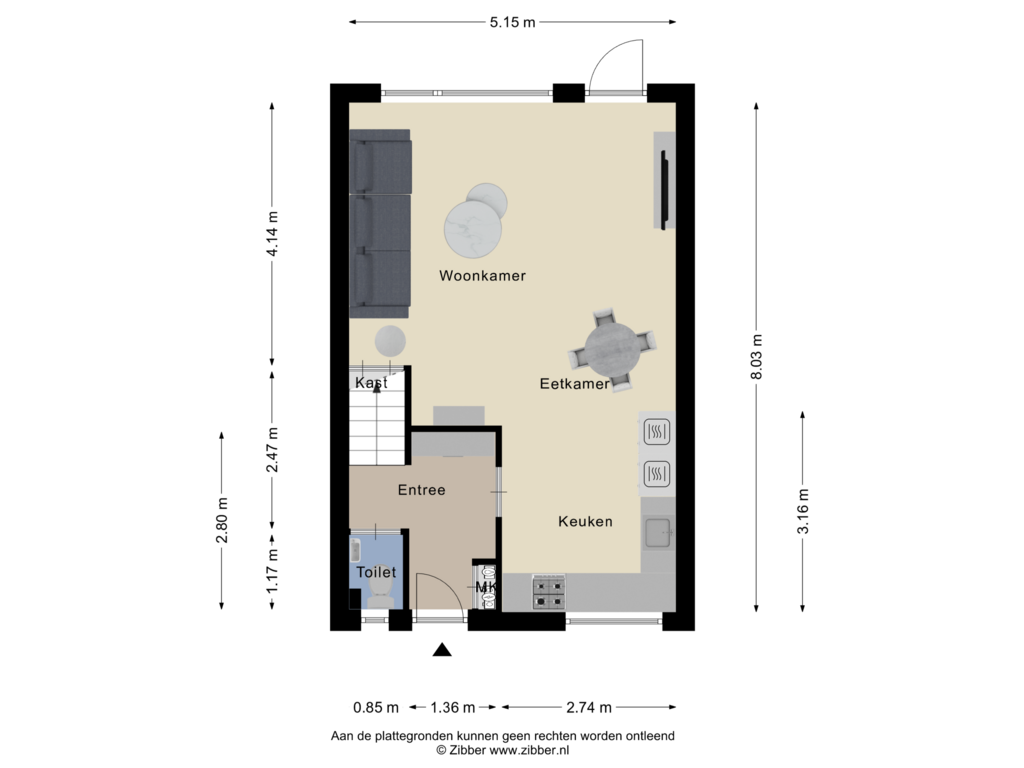 Bekijk plattegrond van Begane grond van Bandeliersberg 163