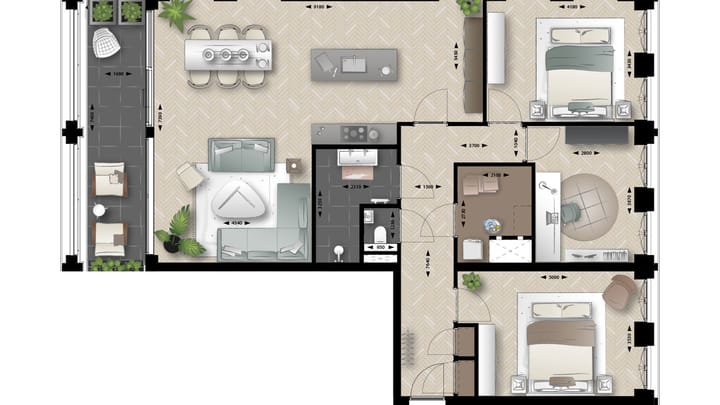 Foto 8 van 4-kamer appartement (Bouwnr. 54)