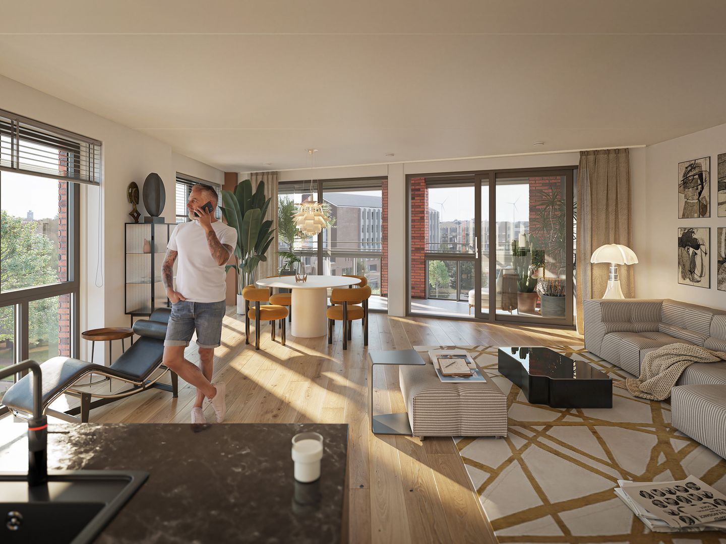 Foto 1 van 3-kamer appartement (Bouwnr. 91)