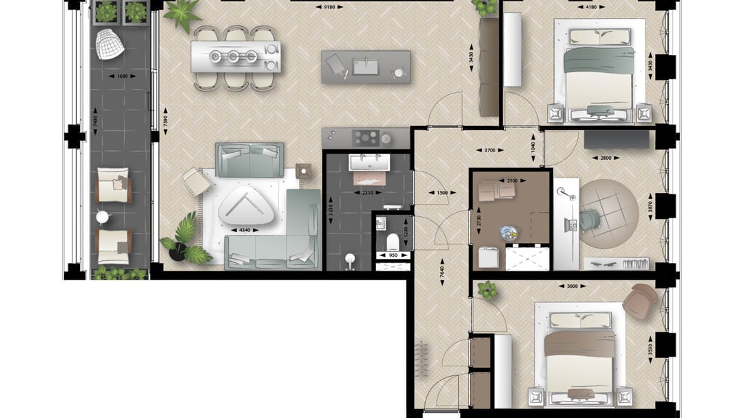 Foto 8 van 4-kamer appartement (Bouwnr. 56)