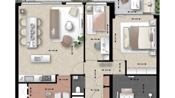 Foto 9 van 3-kamer appartement (Bouwnr. 52)