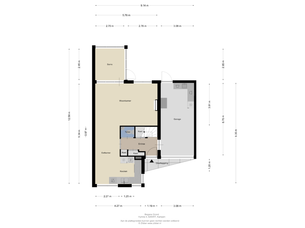 View floorplan of Begane Grond of Hymne 4