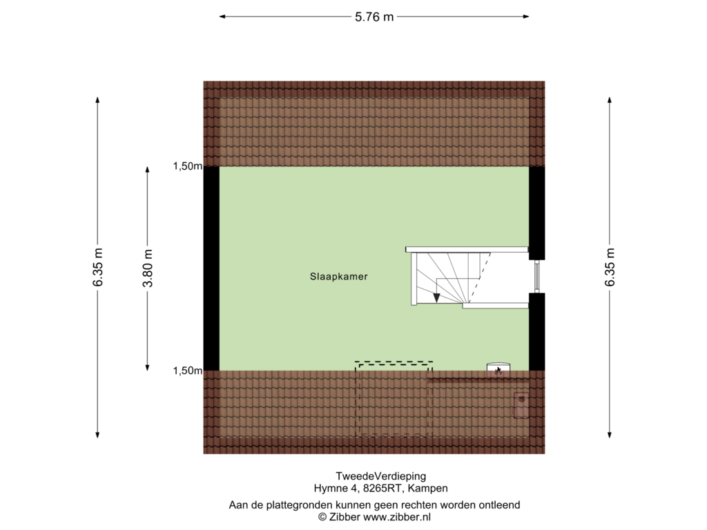 View floorplan of Tweede Verdieping of Hymne 4