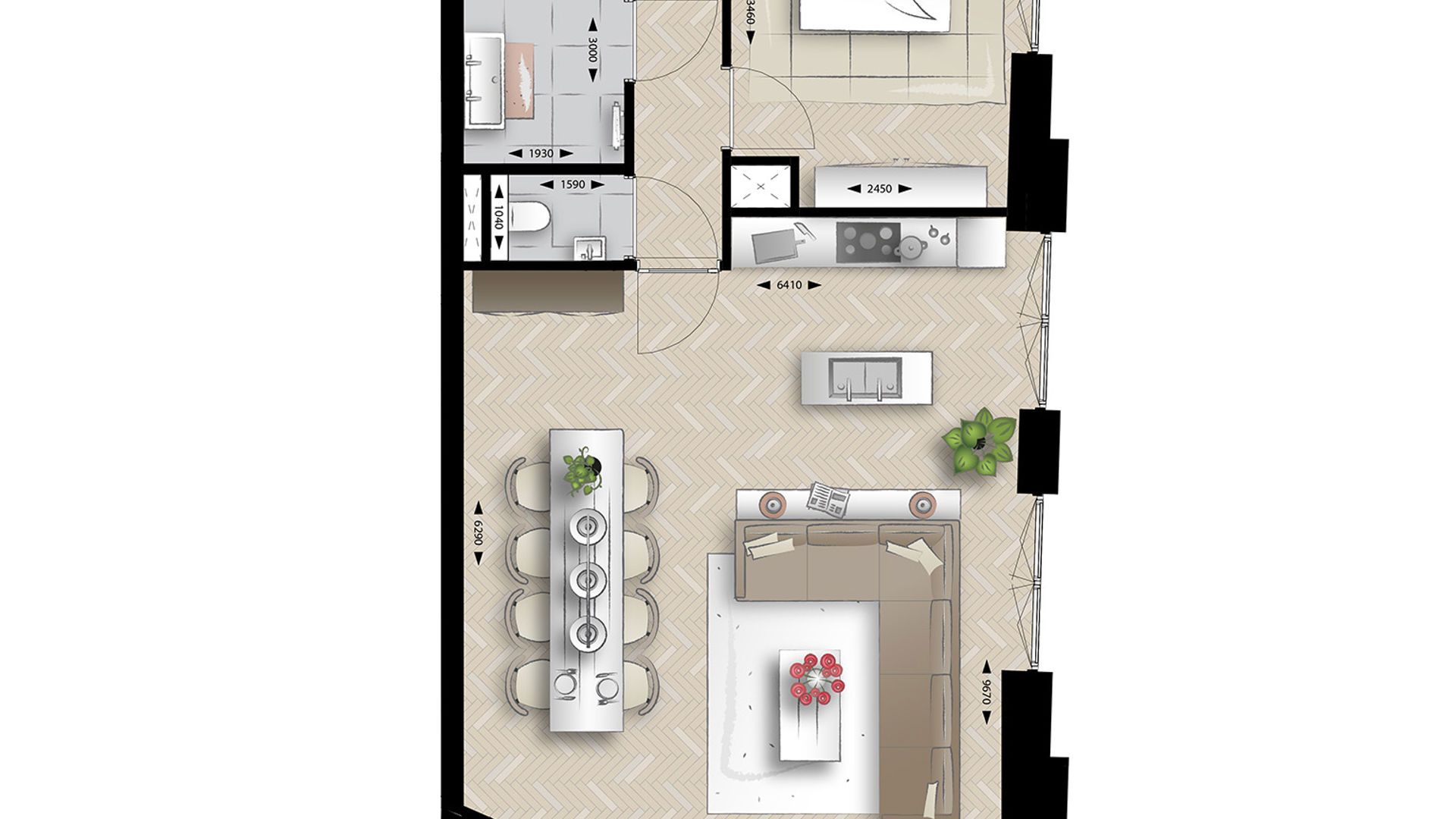 Foto 9 van 3-kamer appartement (Bouwnr. 95)