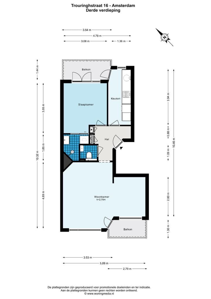 Foto 25 van Trouringhstraat 16-3