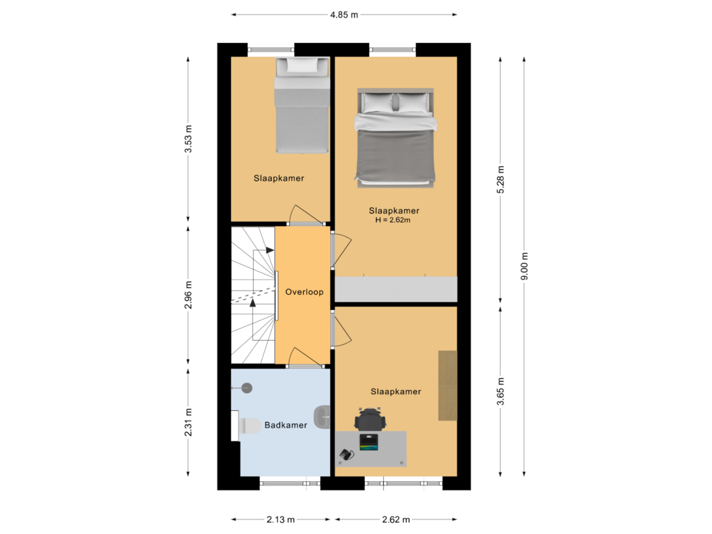 Bekijk plattegrond van Eerste verdieping van Jan Weugkade 31