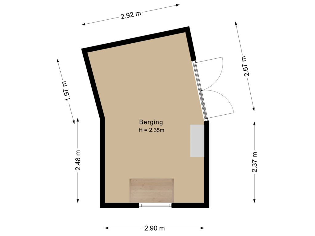 Bekijk plattegrond van Berging van Jan Weugkade 31