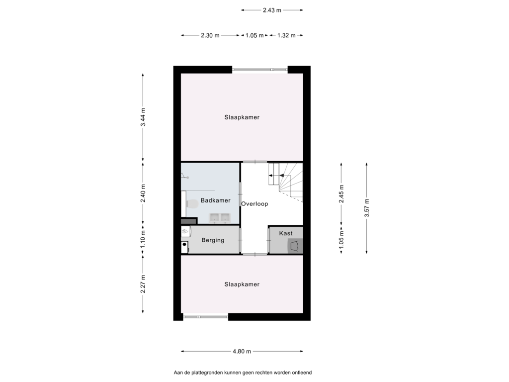 Bekijk plattegrond van Tweede verdieping van Stationsstraat 83