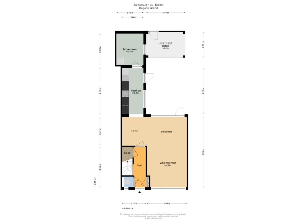 View floorplan of Begane Grond of Ziepseweg 105