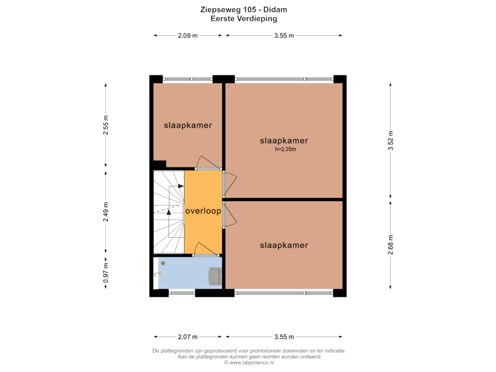 View floorplan of Eerste Verdieping of Ziepseweg 105