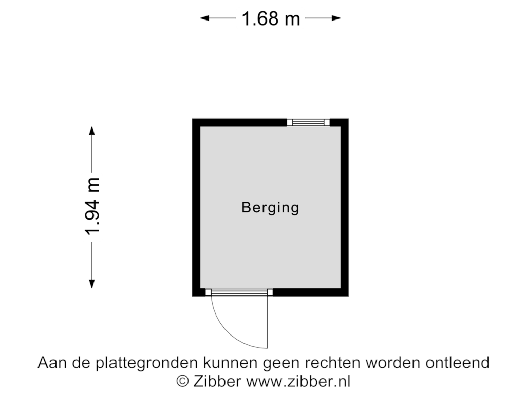 View floorplan of Berging of Flemingstraat 17