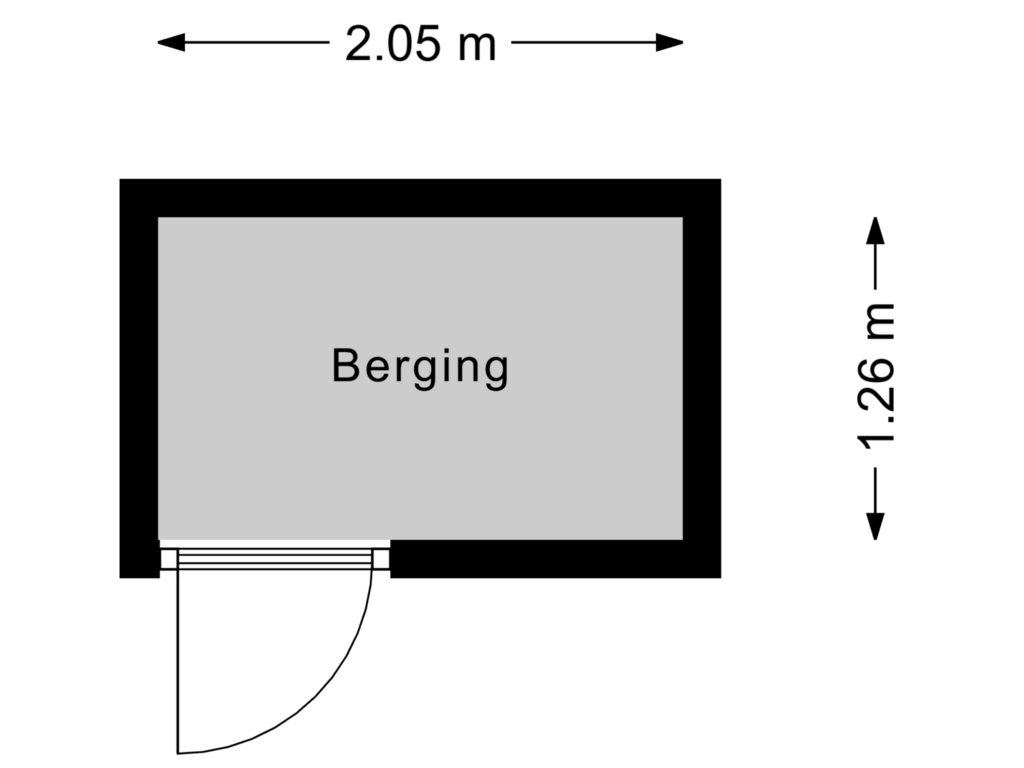 View floorplan of Berging of Herenweg 66-G