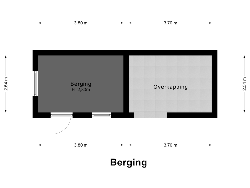 Bekijk plattegrond van Berging van Meerssenerweg 152