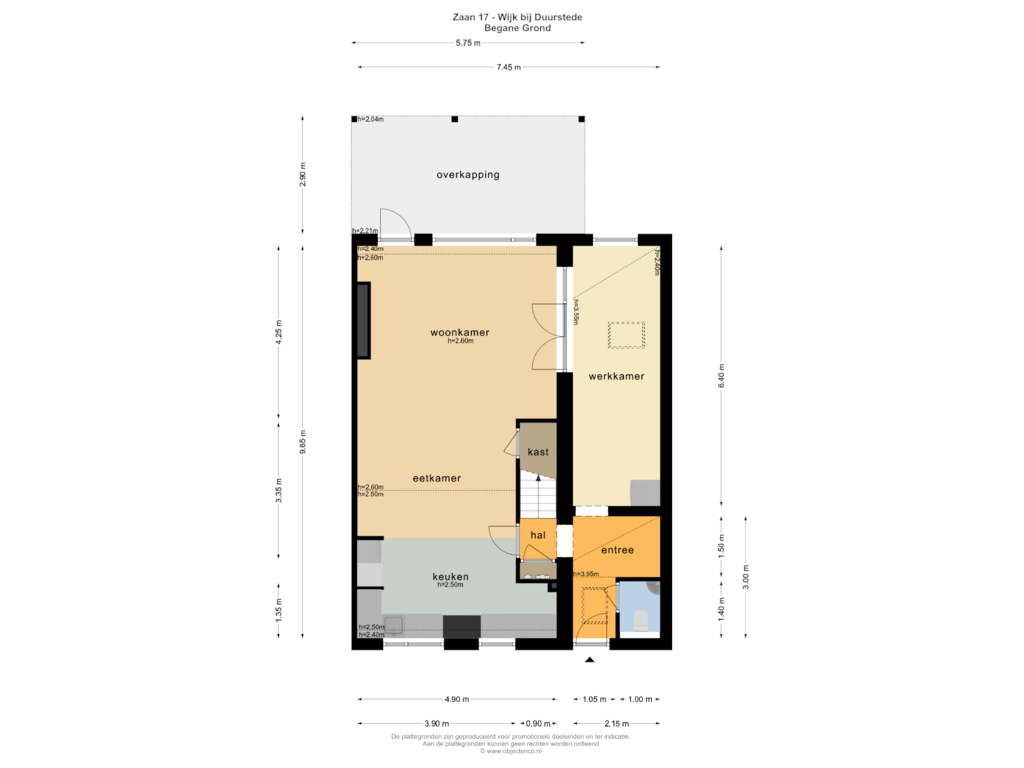 Bekijk plattegrond van BEGANE GROND van Zaan 17