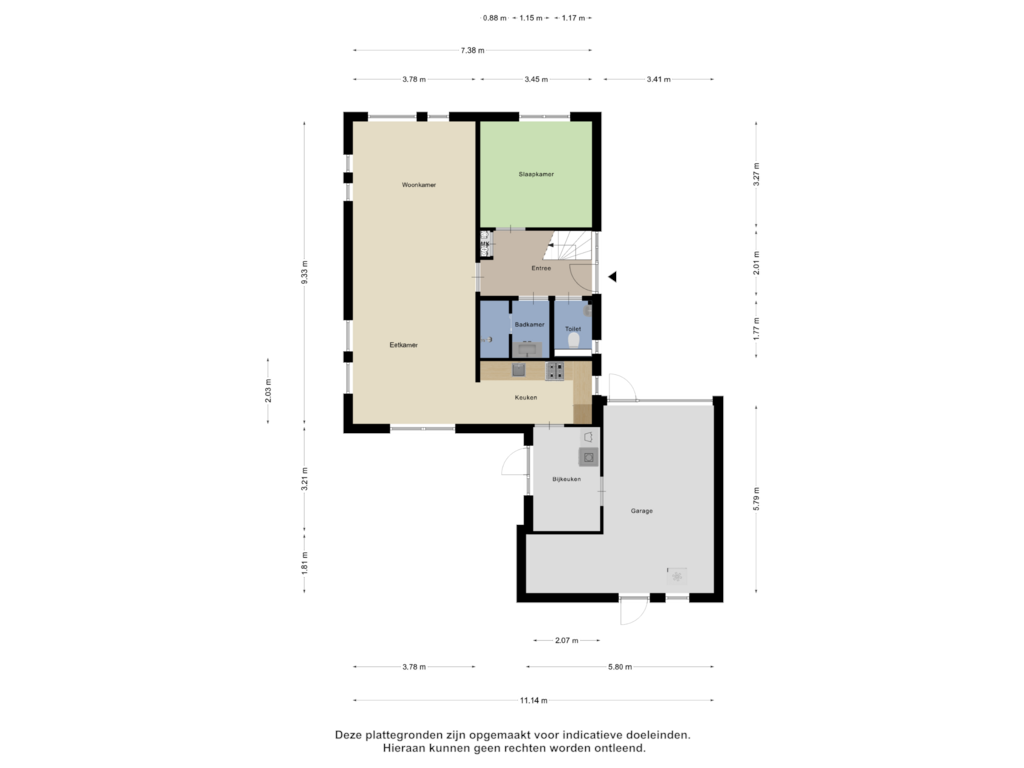 Bekijk plattegrond van Begane grond van Fivershôf 13