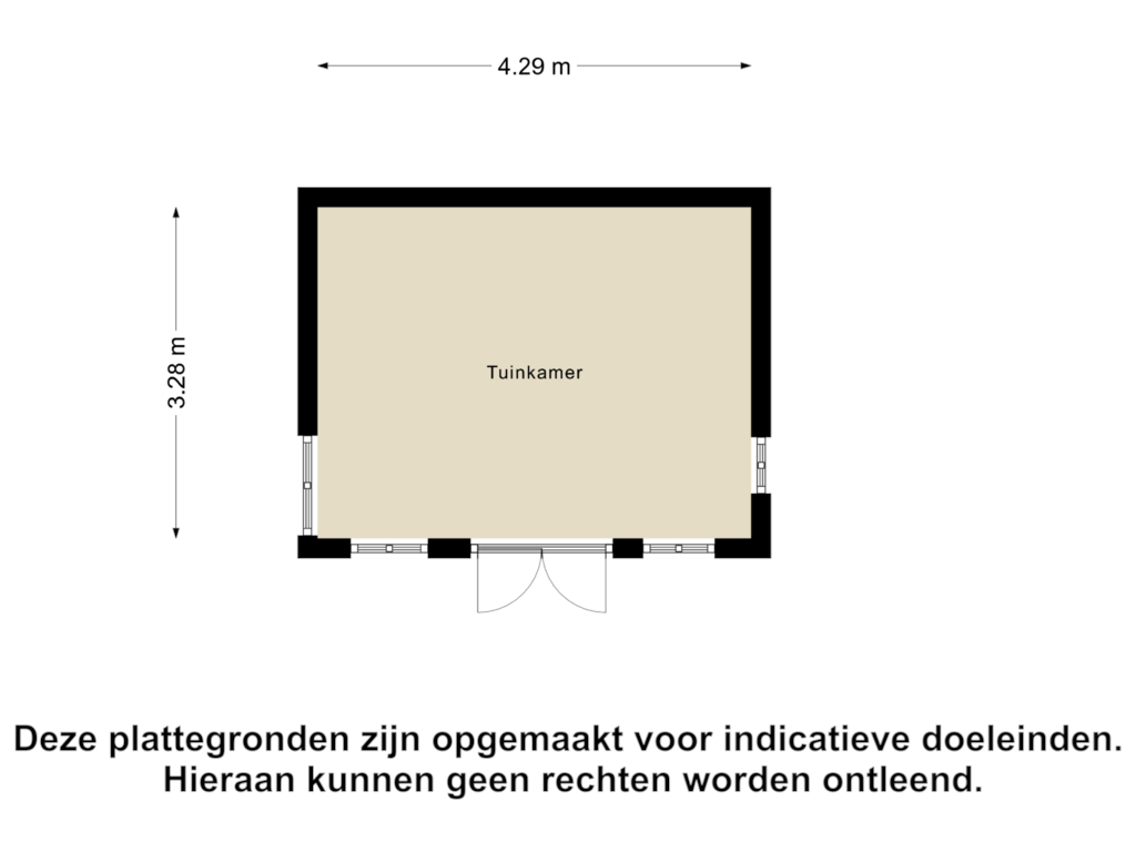 Bekijk plattegrond van Tuinhuis van Fivershôf 13