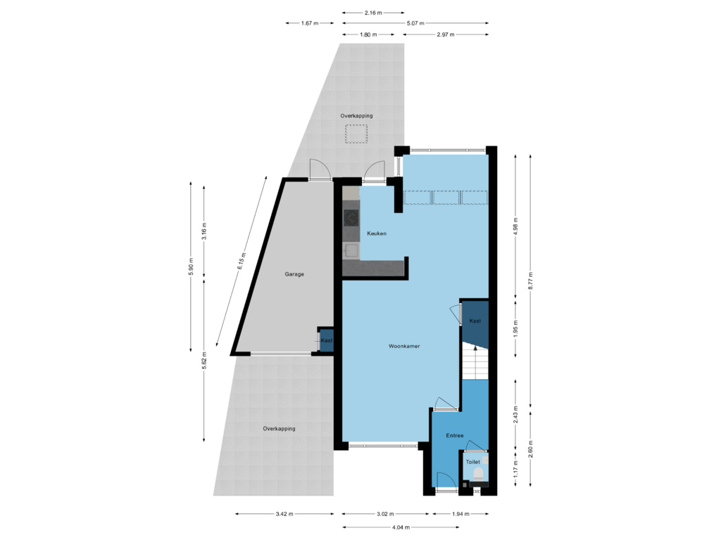 Bekijk plattegrond van Begane Grond van De Haecken 12