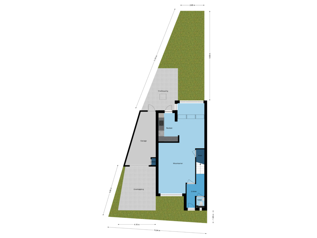 Bekijk plattegrond van Situatie van De Haecken 12