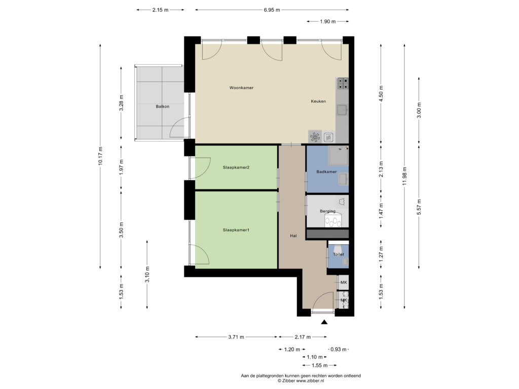 Bekijk plattegrond van Appartement van Picassolaan 979