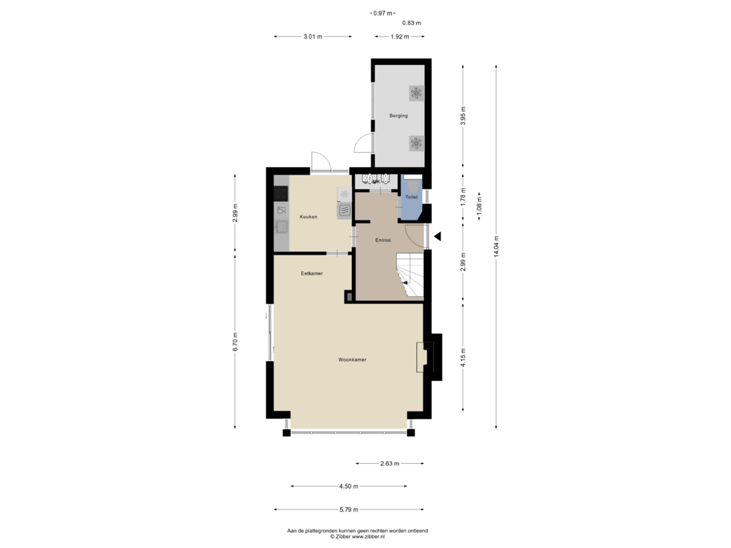 Bekijk plattegrond van Begane Grond van Grote Melmweg 13