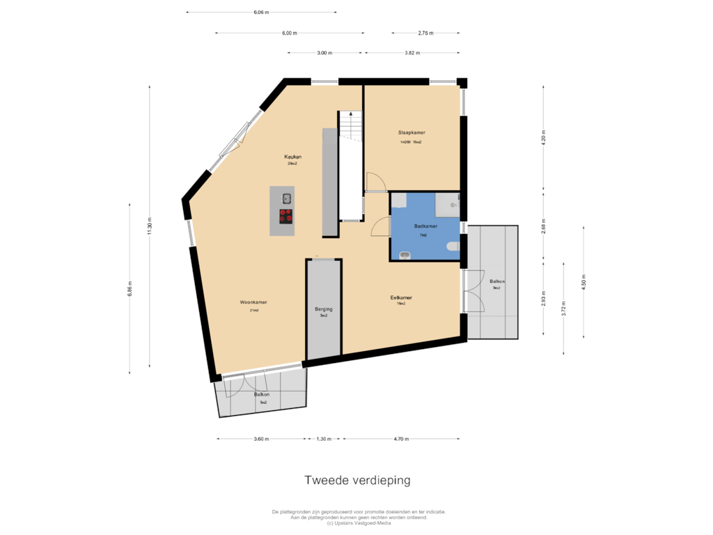 Bekijk plattegrond van Tweede verdieping van Roald Amundsenstraat 68