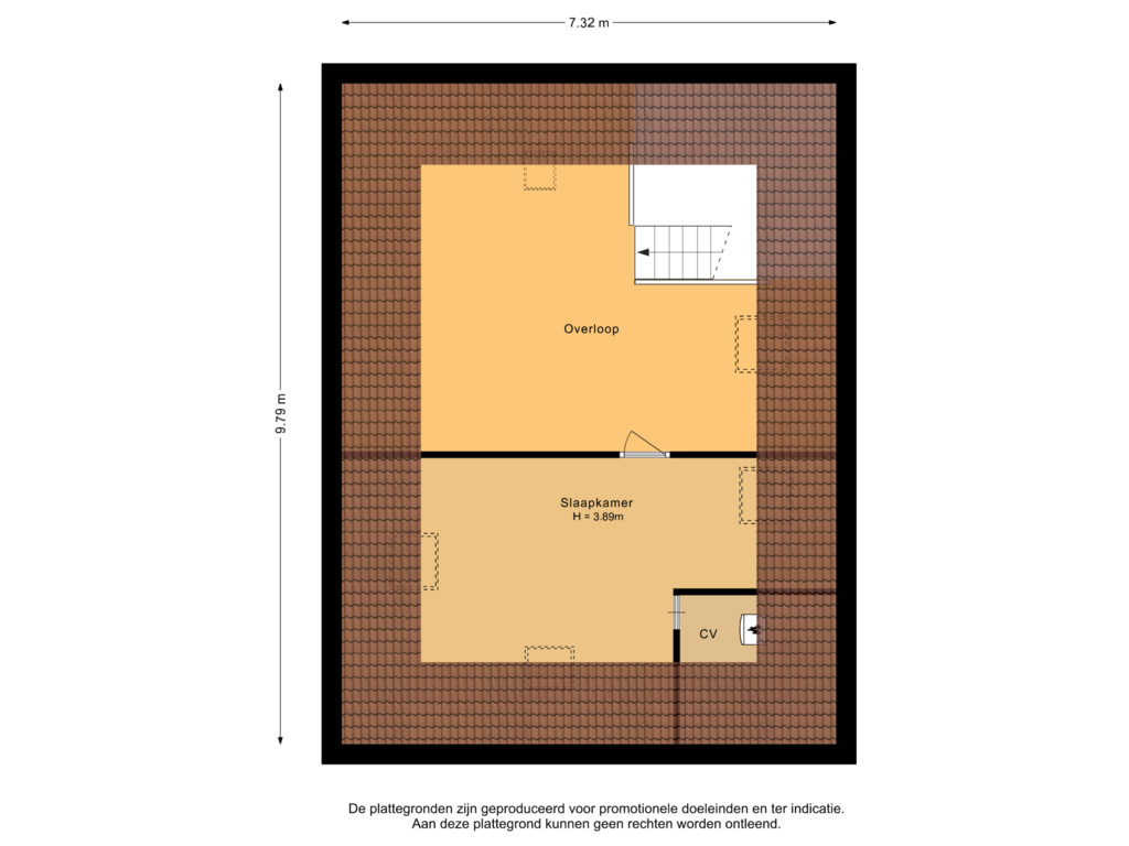 View floorplan of Eerste verdieping of Middelie 69